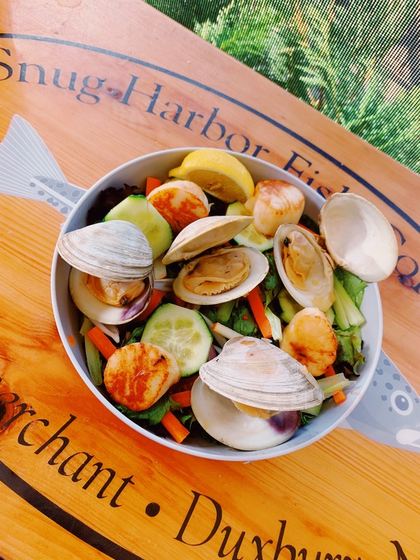 Fruit Salad with Littlenecks and Scallops